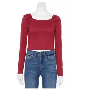 NWT Live To Be Spoiled Ribbed Long Sleeve Top Sz Medium Junior’s New Valentine’s